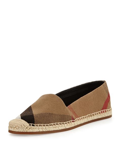 burberry hodgeson check canvas espadrilles|Burberry Hodgeson Check Canvas Flat Espadrille, .